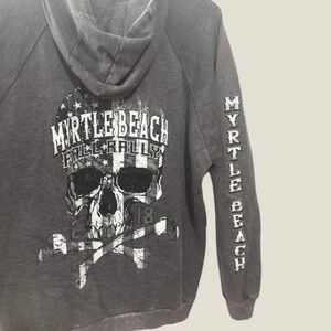 Large Woman’s Skull Zip up hoodie